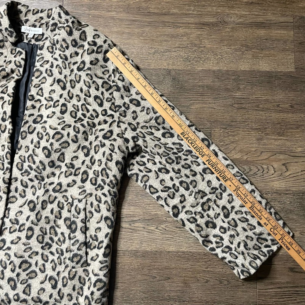 Lucy Avenue Leopard Animal print open front Coat XXL EUC - Picture 6 of 11